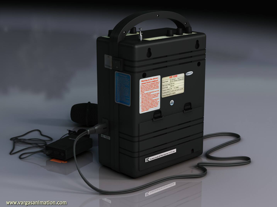 Vargas Animation - 3D Radio Model Back